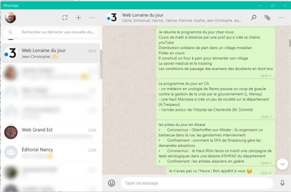 Fils Whatsapp antenne Lorraine